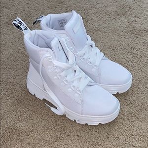 Brand new, all white dr martens